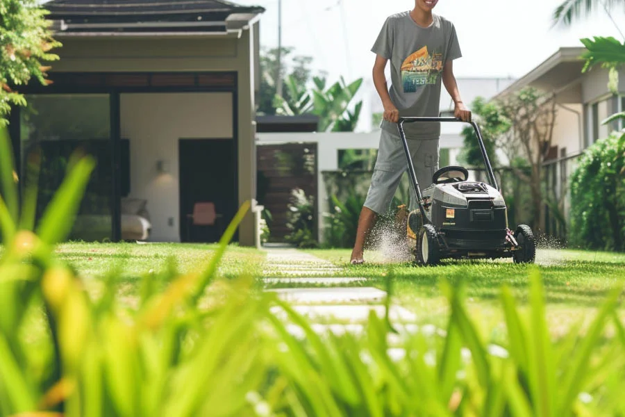 electric cordless push mower