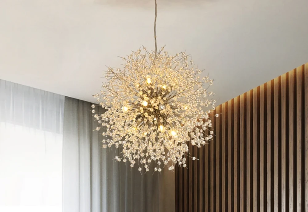 crystal and iron chandelier